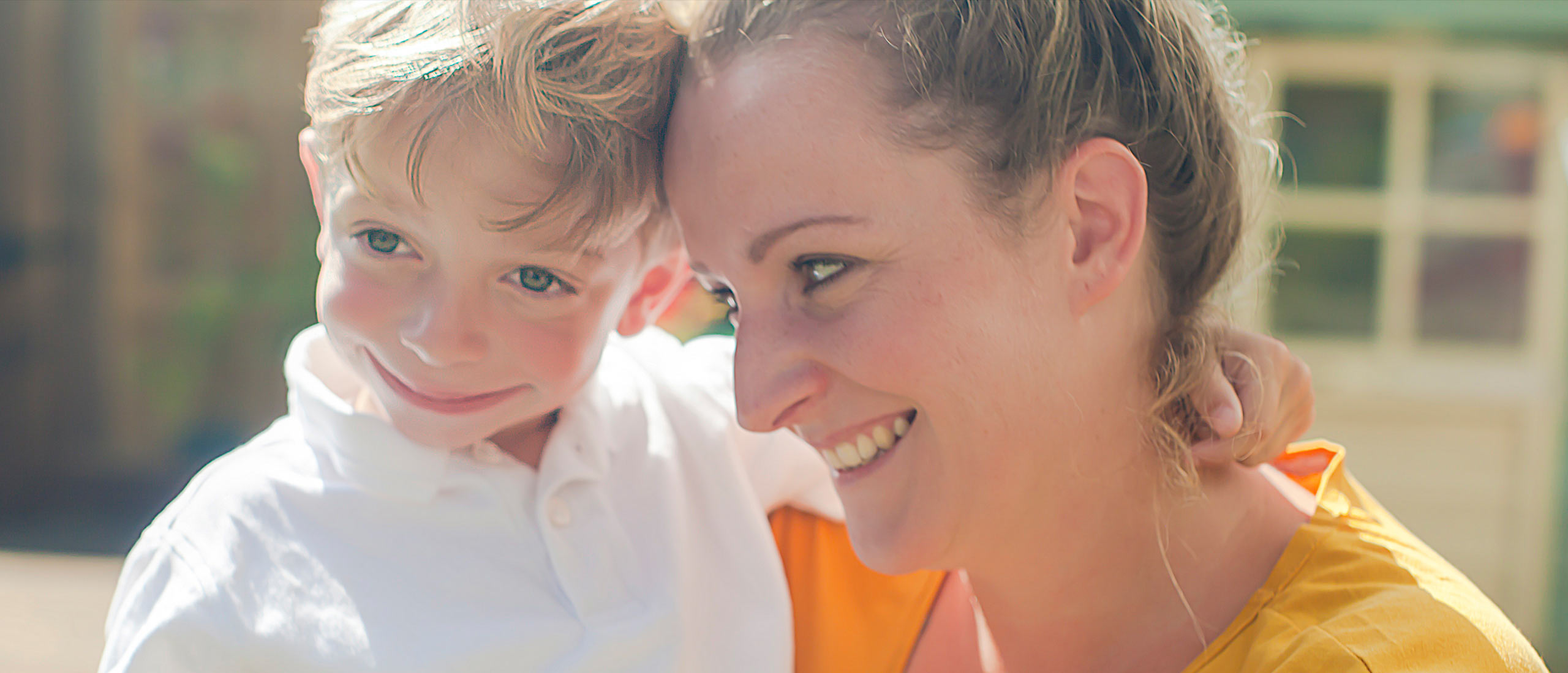 Albie, diagnosed with LAL-D as an infant, with his mother