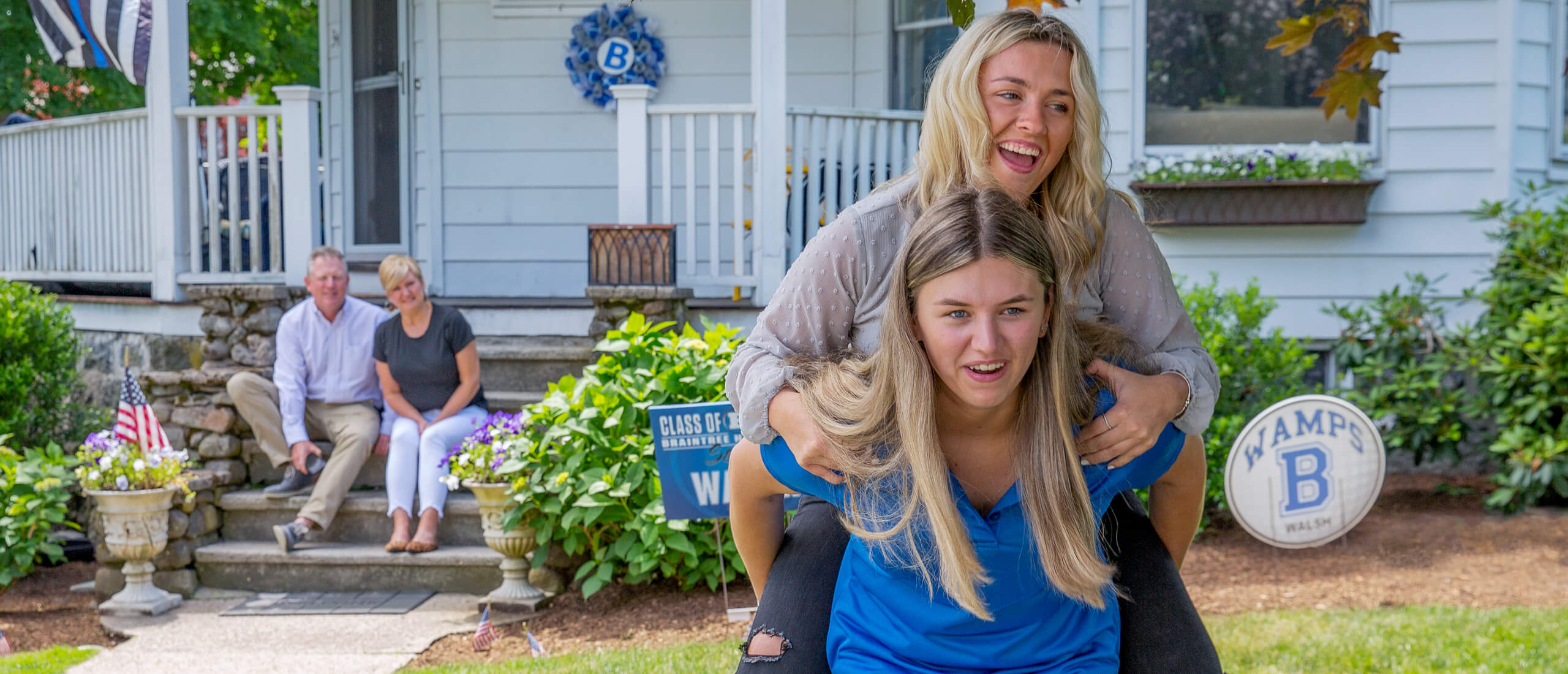 Maureen & Lauren, diagnosed with LAL-D at 8 and 12 years old, with their parents and brother