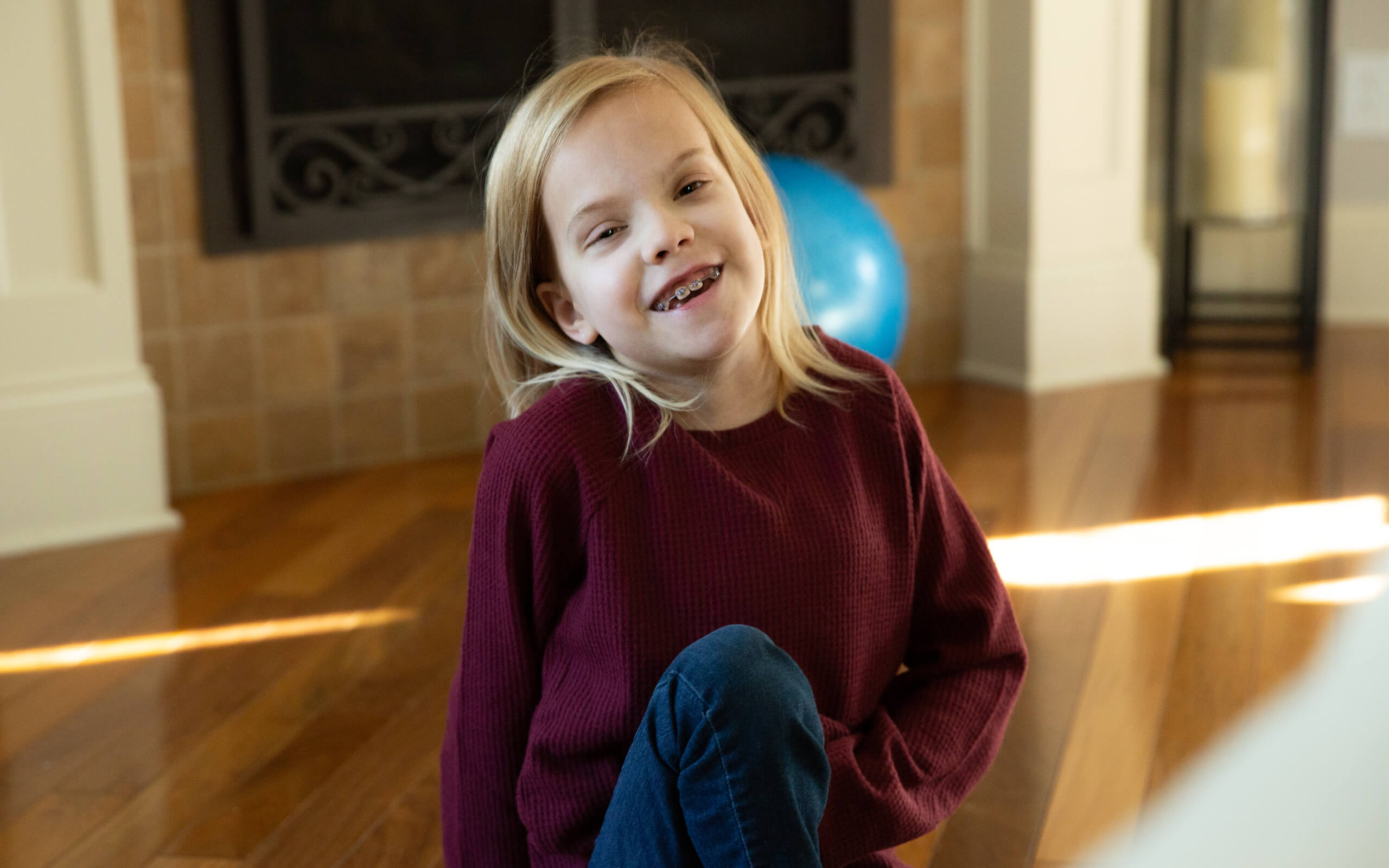 Kendall, diagnosed with NF1 at 10 weeks old, smiling